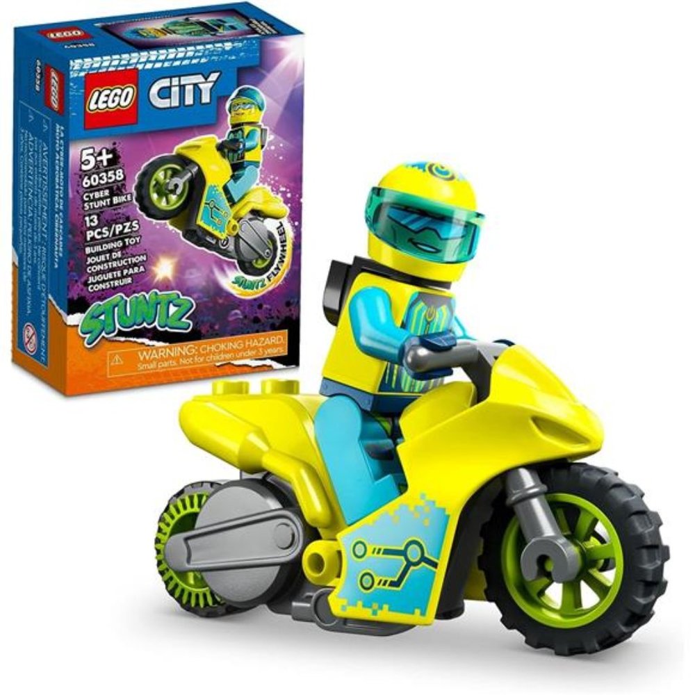 LEGO City Stuntz Cyber Stunt Bike, Action Toys for Boys and Girls Ages 5 Plus